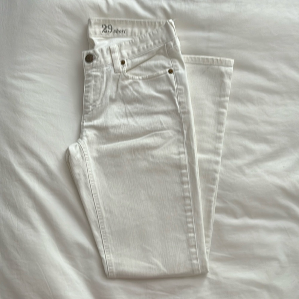 J.Crew Matchstick white jeans size 29